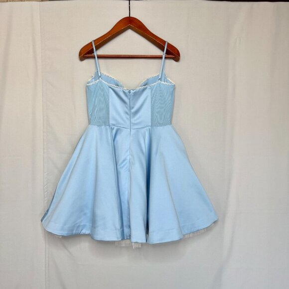 Elegant Blue Spaghetti Strap Dress - Picture 7 of 12